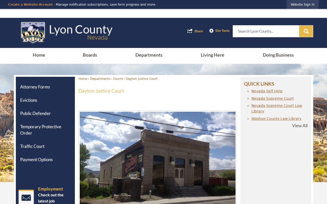 Dayton Justice Court official page