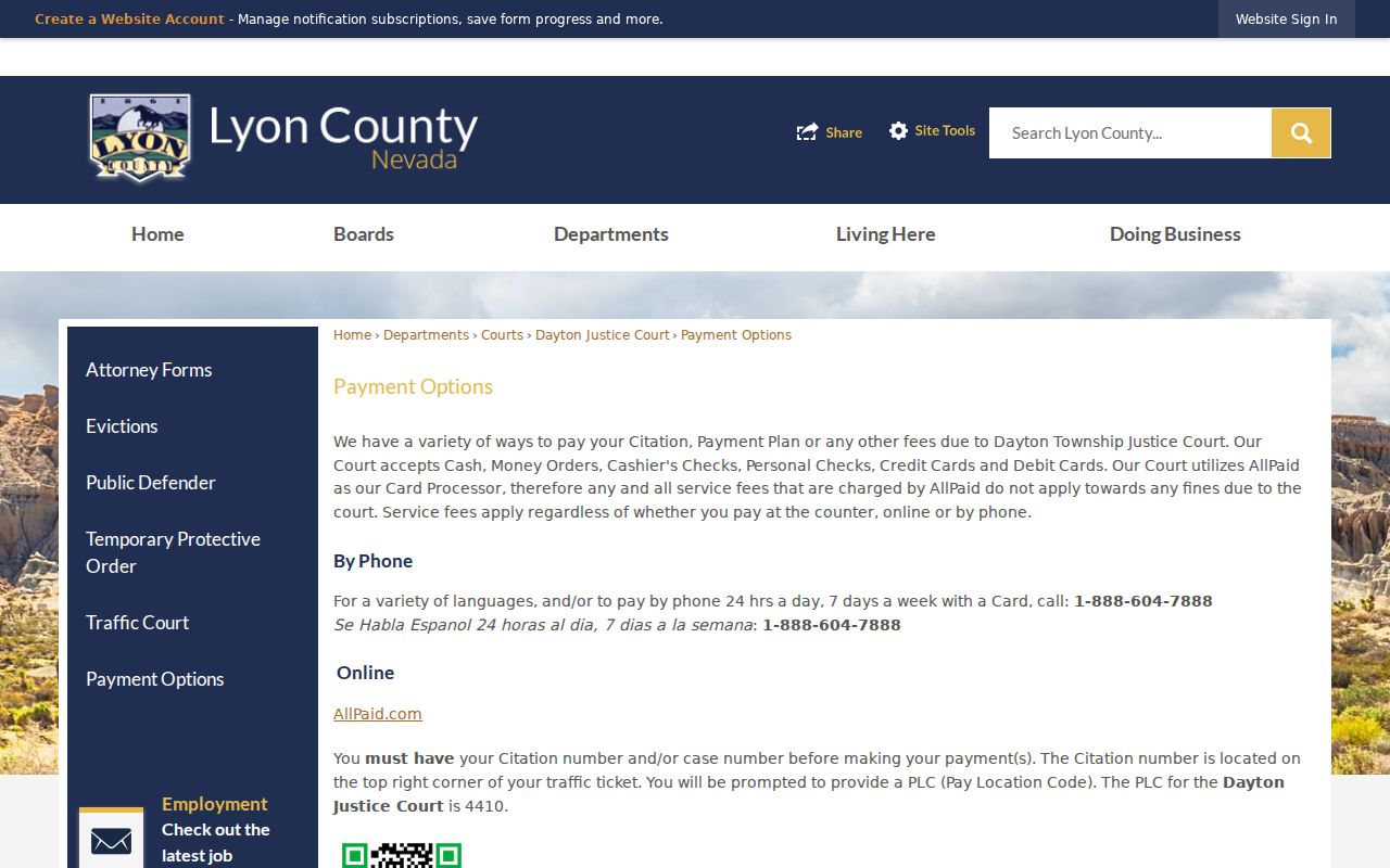 Dayton Justice Court traffic payment options